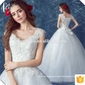 Volver con el arco de encaje hermosa alta calidad barato vestido de novia vestido de novia Vestido de novia de compras en línea